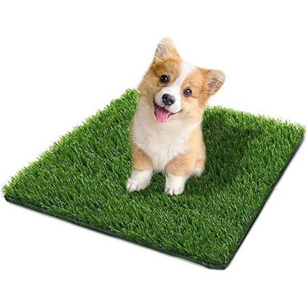 50 x 60 cm - Hundebakke - til Hjem og Altan - til Hvalpetræning - med Kunstgræs - Ideel til Lejlighed og Altan