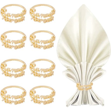 10 servettringar i metall, servettringar, bröllopsservettringset, jag