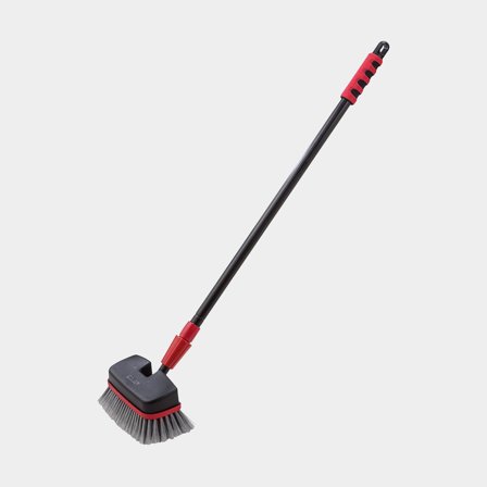 Teleskopisk båtborste med vattenbehållare Alaska F2, mjuk, 90 - 160 cm, röd/svart