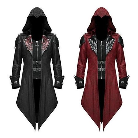 2023 New Medieval Assassin Game Assassins Creed Cosplay kostym Edward Streetwear Huvjacka Ytterkläder Halloween festkläder