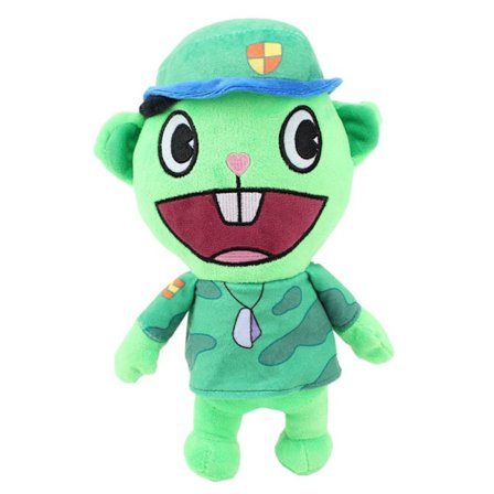 Happy Tree Friends Flippy Fliqpy pysäytetty nukke Anime pehmolelu W