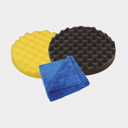 1852 Poleringskit Ø150mm, rubbing-, vaxrondell & polerduk