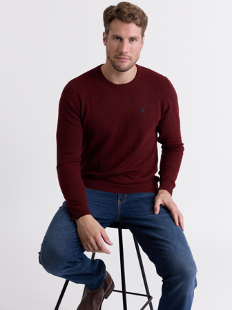 MATCH - Canmore genser - Redford - Str. S - Herre - Gensere & Cardigans - Rosa - 80% ull-lam, 20% nylon-resirkulert