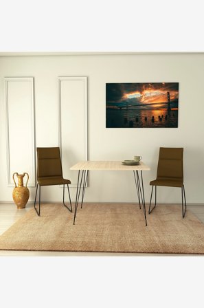 Hanah Home - Pöytä Sandalf Square Caucasian - Luonnonväri - Ruokapöydät - - Homeroom