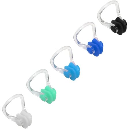 Svømmenese-klemme, 5 stk. silikon nese-plugger for voksne og barn