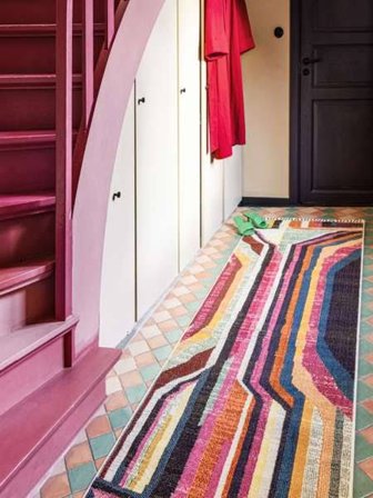 Geometrisch Klein Markiz Teppich - Mehrfarbig/Rosa 140X200 Im Modernen Stil