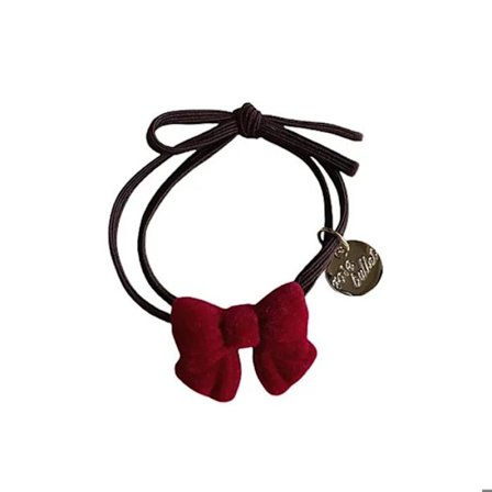 Hårsnodd - AVIZAR - Bordeaux - Sammet - Medaljong - Bekväm