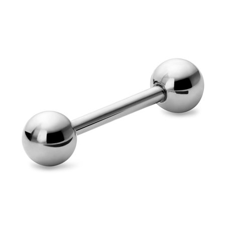 Ezüst tónusú titán barbell piercing – 12 mm for Men - Piercing ékszerek