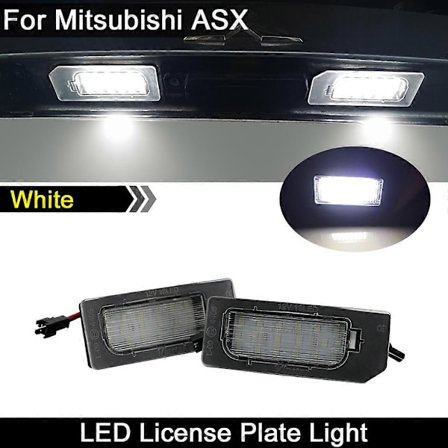 For Mitsubishi ASX 2011-2020 Hvit LED Skiltlys Nummer Plate Lampe