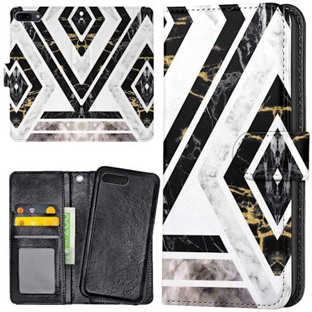 iPhone 7/8 Plus - Plånboksfodral/Skal Krokigt Mönster