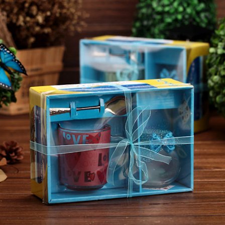 Järntorn Hjärtsformad Flaska Mousserande Önskeflaska Set Presentförpackning med Notis Drivande Flaska Par Önskeflaska Present