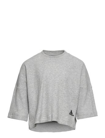 Yoga Lounge Cotton Comfort Sweatshirt T-shirts Sports Tops Harmaa Adidas Performance