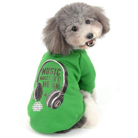 Husdjurskläder Husdjur Cool Liten Tröja Cool Headset Mönster Husdjurströja S