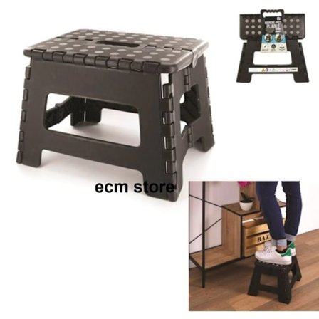 Sammenfoldelig Sort Trappetrin 22 x 22 x 29 cm