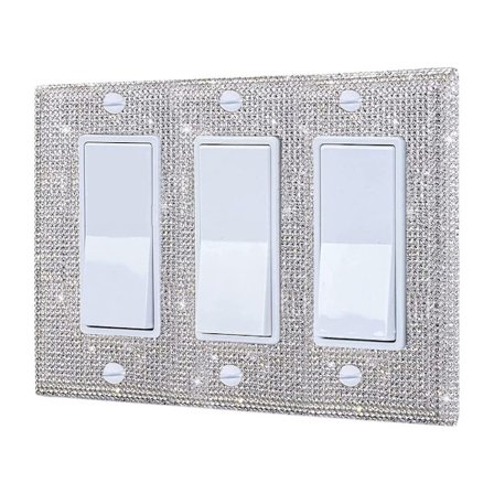 US Standard Switch Panel Sticker Rhinestones Socket Frame 07 07