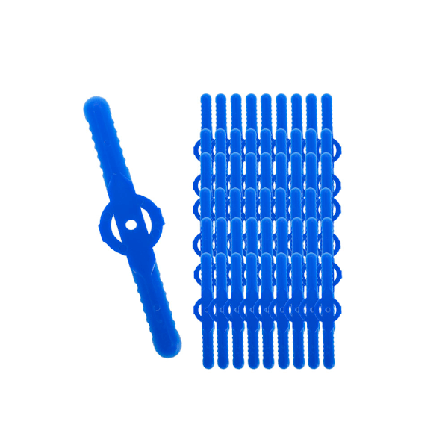 100 st plastgrästrimmerblad, 134 mm gräsklipparersättningsblad sladdlösa gräsklipparblad gräsmatta