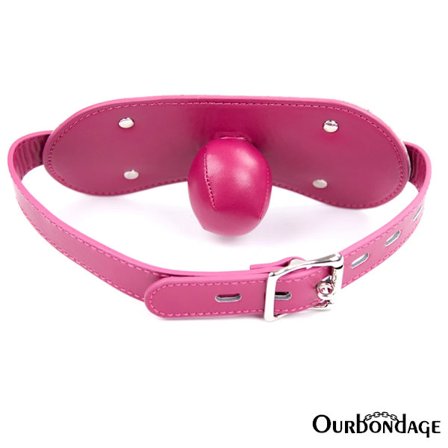 Ourbondage 4 Farge PU Lær Stropp Munkekurv Munn Myk Knebelbelte Bondage Maske Erotiske Sexleketøy for Menn og Kvinner Par