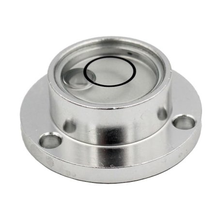 Liten cirkulär vattenpass, rund libell, Ø 30 mm, aluminiumhus 30MM Klar och silver