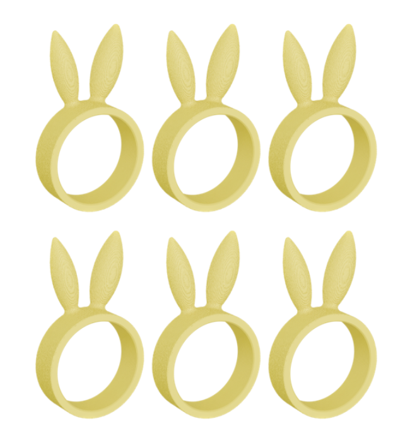 Dazzle & Dawn Easter Bunny Serviettringer Lemon-Cream 6stk