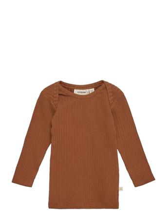 Nbnikar Ls Slim Top Li L T-shirts Long-sleeved T-shirts Brun Lil'Atelier