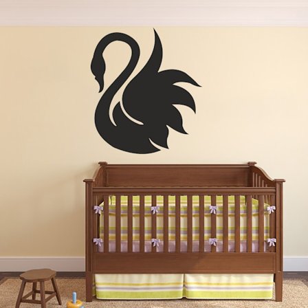 Vacker svan vinyl vägg klistermärke