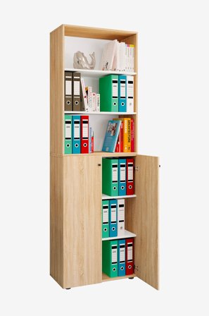 VCM - Vcm Kontorskap Lona 2Xl hengslede dører + hylle - Beige - Skap - Fra Homeroom