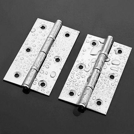 75 mm (75 mm) Ståldørhængsel, poleret krom branddørhængsel, kuglelejehængsel til indvendig brug i boliger og erhvervsbygninger