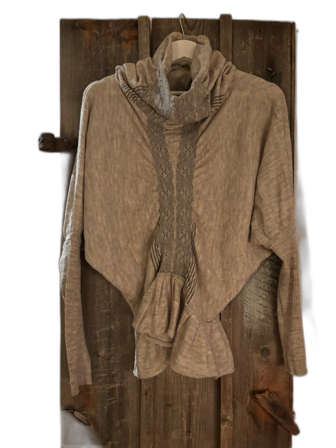 Beige stickad polotröja från HIGH use