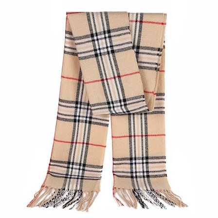 Supermyk Klassisk Kashmir-følelse Vinter Skjerf Kamelrutete