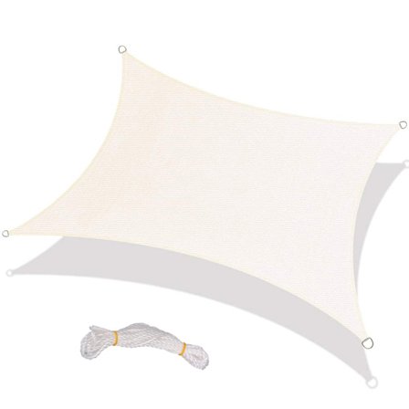 Purjevarjo Suorakulmainen Polyesteri Oxford-kangas Oranssi Punainen Auringonsuoja Purje Pihalle Pihalle Terassille Patio Puutarhaan 2,5x2,5m