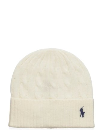 Polo Ralph Lauren Cable-Knit Wool-Cashmere Beanie - Cream - ONE SIZE