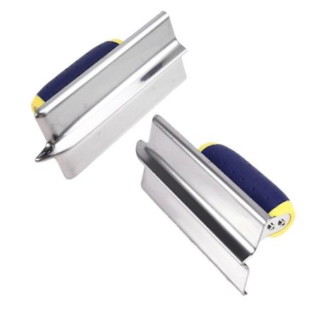 Betongkantglatter og fugeskjærer i rustfritt stål, sett med verktøy for puss, stukkatur og sementfinish