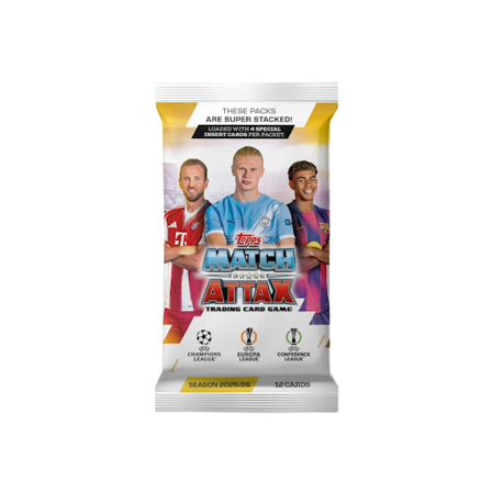 Topps - Match Attax Champions League 25/26 Card Pack (12 Cards) Black Trading Cards - @ Hatstore