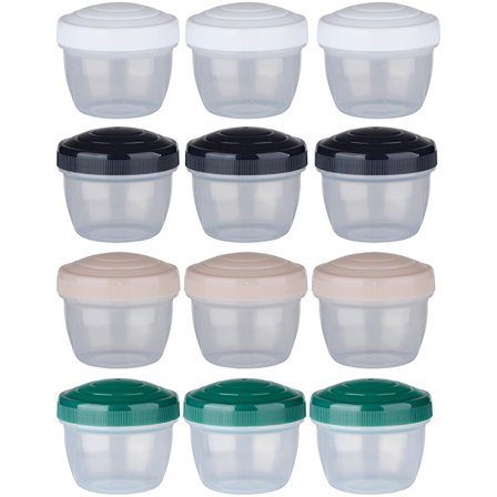 Opbevaringskrukker med låg 3-pak - 130 ml