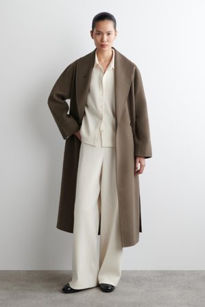 COS Women's Camicia In Velluto A Coste in Bianco