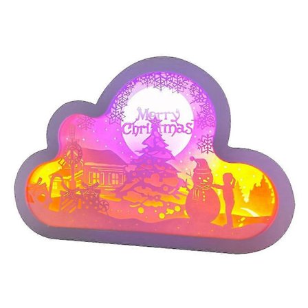 Cloud Light Lampe Søt 3d Led Cloud Papirgravering Nattlys Dek Baby Barnerom Nurery