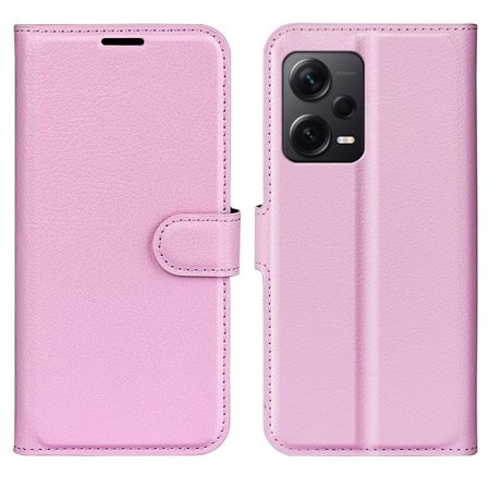 Klassisk Xiaomi Redmi Note 12 Pro Plus Flip Etui - Lyserød