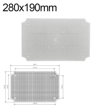 Bundplade Honeycomb Gitterplade 280X190MM