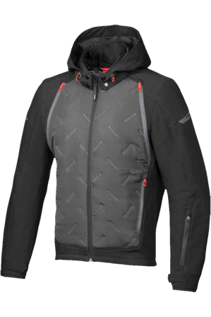 Blouson Moto Ixon Fary Noir/Anthracite/Rouge L