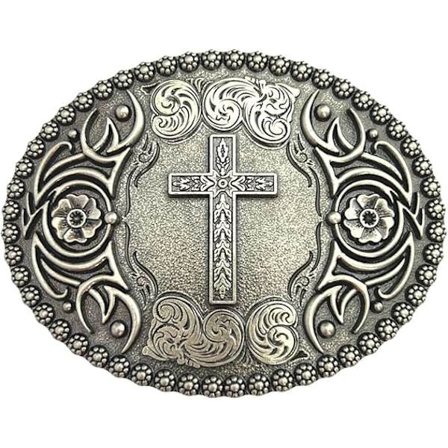 Lännen soljet miehille naisille Rodeo Cowgirl Cowboy, Vintage Uskonnollinen Risti Usko Solki