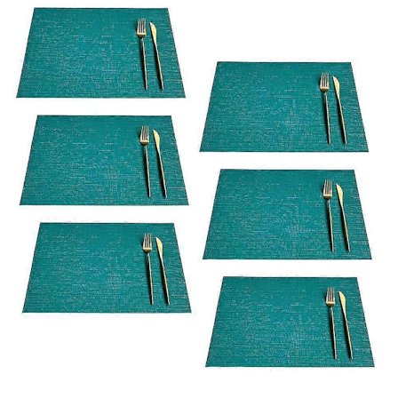 Rektangulære bordbrikker for kjøkkenbord og spisestue, varmebestandige og overflatevaskbare bordbrikker