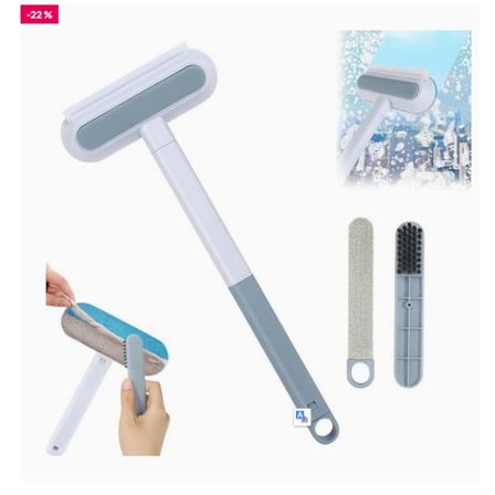 4-i-1 Pelsfjerner til Kæledyr – Pelsbørste, Hurtig og Nem, Multifunktionel Rengøringsbørste til Pels, Fnuller og Hår