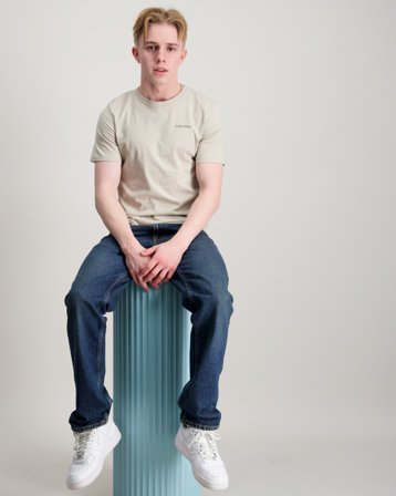 Calvin Klein CHEST INST.LOGO SS T-SHIRT Grijs T-shirts Jongens - Kids Brand Store