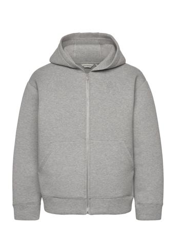 Aaju Unikko Placement Tops Sweatshirts & Hoodies Hoodies Grey Marimekko