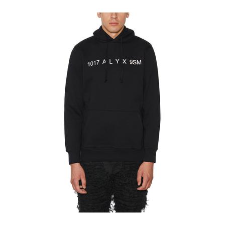 1017 Alyx 9Sm, Sweatshirt Logo with hood Zwart, Heren, Maat:M