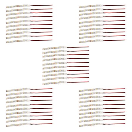 50 stk 10cm Vanntette Hvite 5050 LED Strip Lys DC 12v Caravan Båt Bil