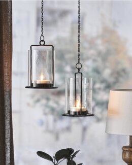 Hengende telyslykt 1-pk Svart - Linea