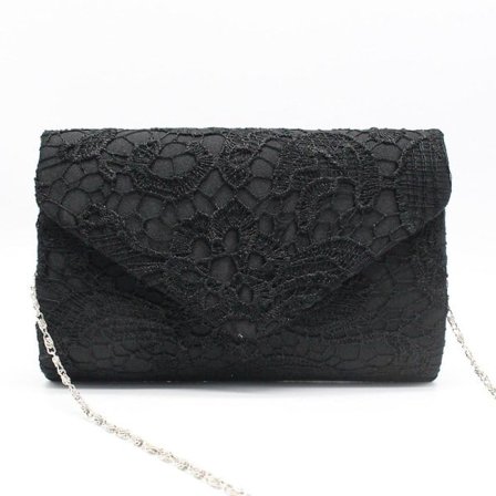 Håndtasker Satin Kjole Blonde Clutch Taske Til Fest, Sort