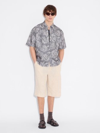 Holzweiler - Perry Print Shirt - Grey Mix - Mens - Medium