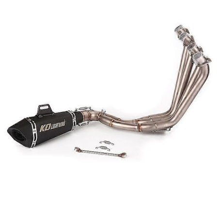 Yhteensopiva Honda CBR650R CB650R CBR650F CB650F 2014-2022 kanssa, täydellinen pakoputkisto, etuputki, 51 mm äänenvaimennin, irrotettava DB-killeri - 